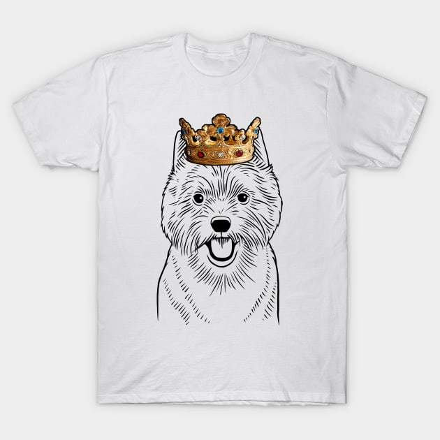 Norwich Terrier Dog King Queen Wearing Crown T-Shirt by millersye